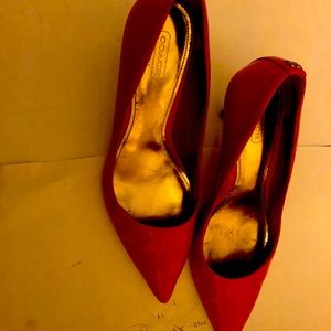 Coach women red pumps